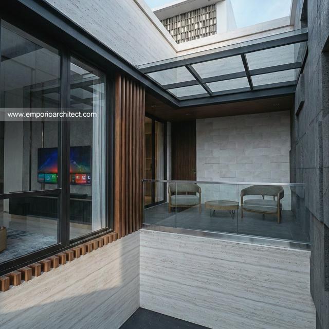 Desain Tampak Belakang 3 Rumah Modern 2 Lantai Bapak RRM di Bandung