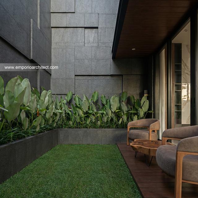 Desain Tampak Belakang 2 Rumah Modern 2 Lantai Bapak RRM di Bandung