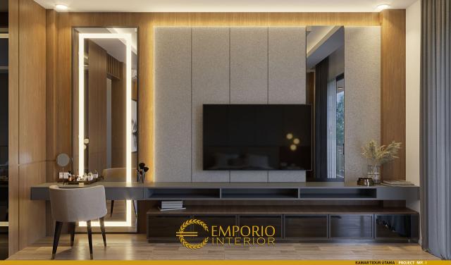 Desain Kamar Tidur Utama Rumah Modern 2 Lantai Mr. I di Cianjur, Jawa Barat