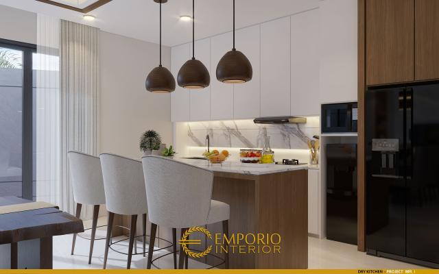 Desain Dapur Bersih Rumah Modern 2 Lantai Mr. I di Cianjur, Jawa Barat