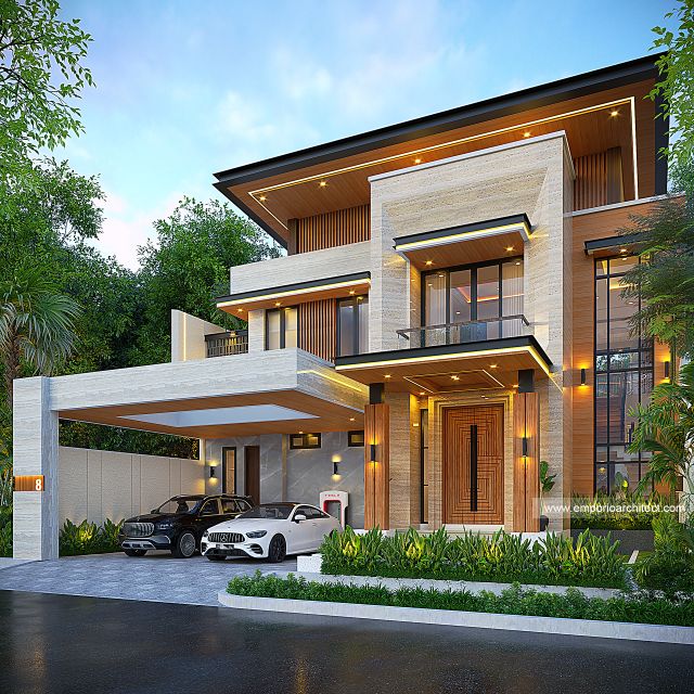 Video Desain Rumah Modern 2 Lantai Bapak FDL dan Ibu I 2075 di  Bontang, Kalimantan Timur