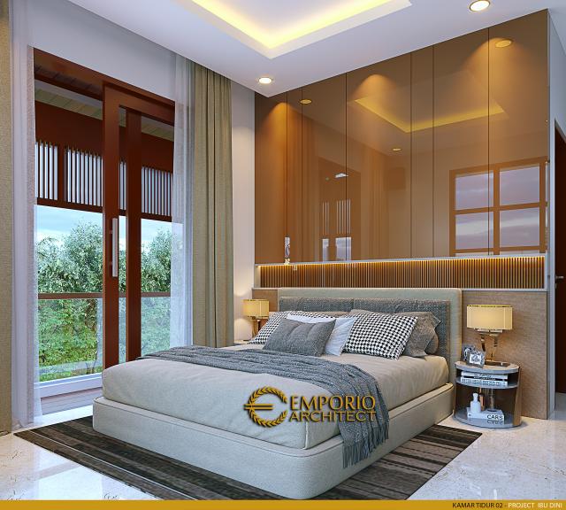 Desain Kamar Tidur 2 Rumah Villa Bali Modern 2 Lantai Ibu Dini di Yogyakarta