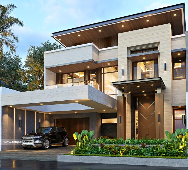 Video Desain Rumah Modern 2 Lantai Bapak JHN 1434 di  Surabaya