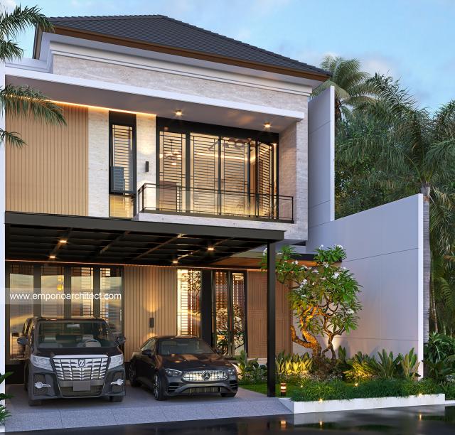 Desain Rumah Modern 2 Lantai Bapak SRT 1380 di  Jakarta