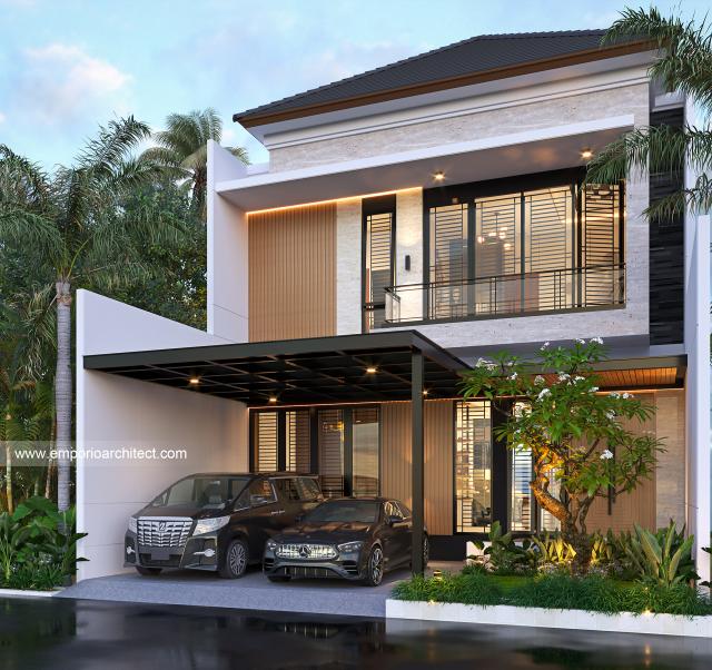 Desain Rumah Modern 2 Lantai Bapak SRT 1380 di  Jakarta