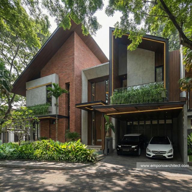 Desain Rumah Modern 2 Lantai Bapak BD 2302 di  BSD, Tangerang Selatan