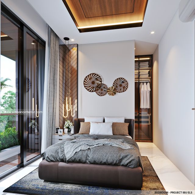 Desain Kamar Tidur Rumah Modern 2 Lantai Ibu ELS di Bogor