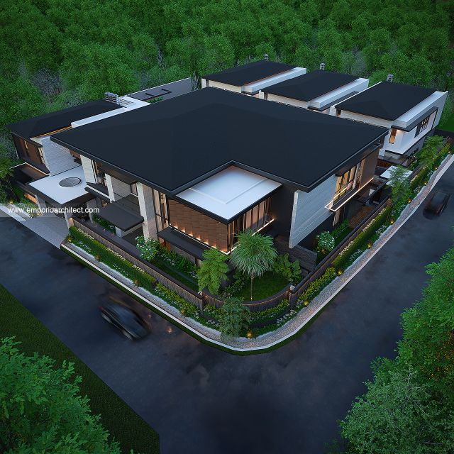 Desain Master Plan Bangunan Utama JS House Modern 2 Lantai di Denpasar, Bali