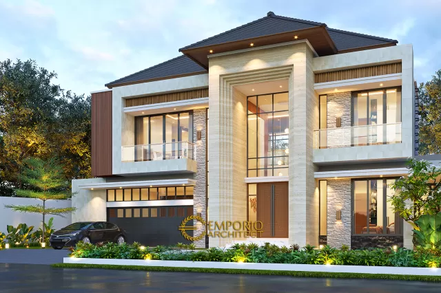Desain Rumah Modern 2 Lantai Ibu DN 1061 di  Depok, Jawa Barat