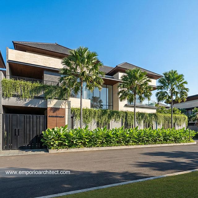 Desain Tampak Samping Rumah Modern 2 Lantai Ibu DSY di Cilandak, Jakarta Selatan