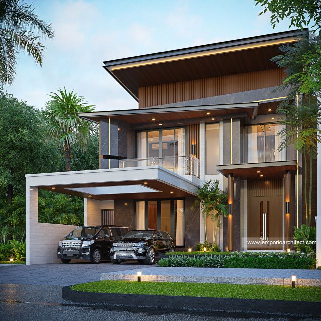 Video Desain Rumah Modern 2 Lantai Bapak HLM 1917 di  Surabaya