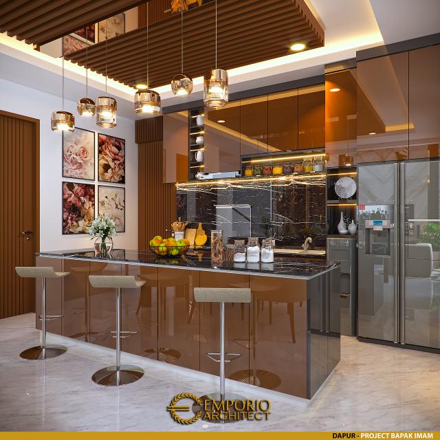 Desain Dapur Rumah Modern 2 Lantai Bapak Imam di Bandung, Jawa Barat