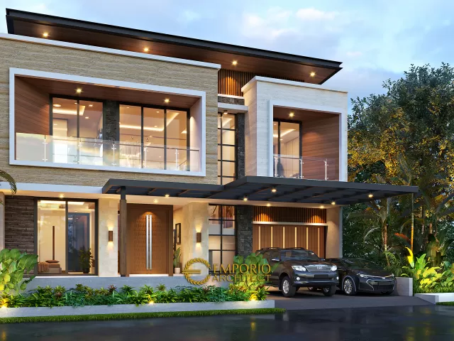 Desain Rumah Modern 2 Lantai Ibu SYN 1056 di  Alam Sutera, Tangerang Selatan