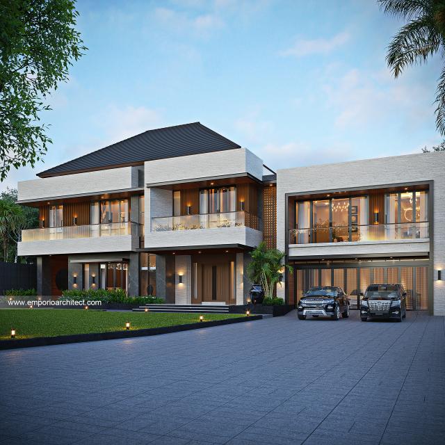 Video Desain Rumah Modern 2 Lantai Bapak BNN 1598 di  Palembang