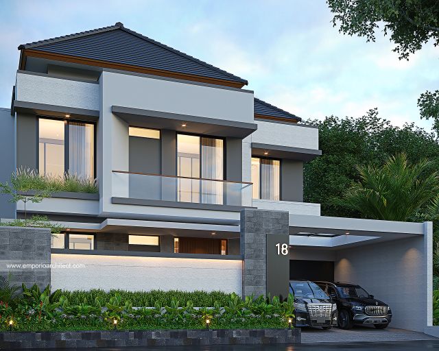 Video Desain Rumah Modern 2 Lantai Bapak VTX 2018 di  Serang, Banten