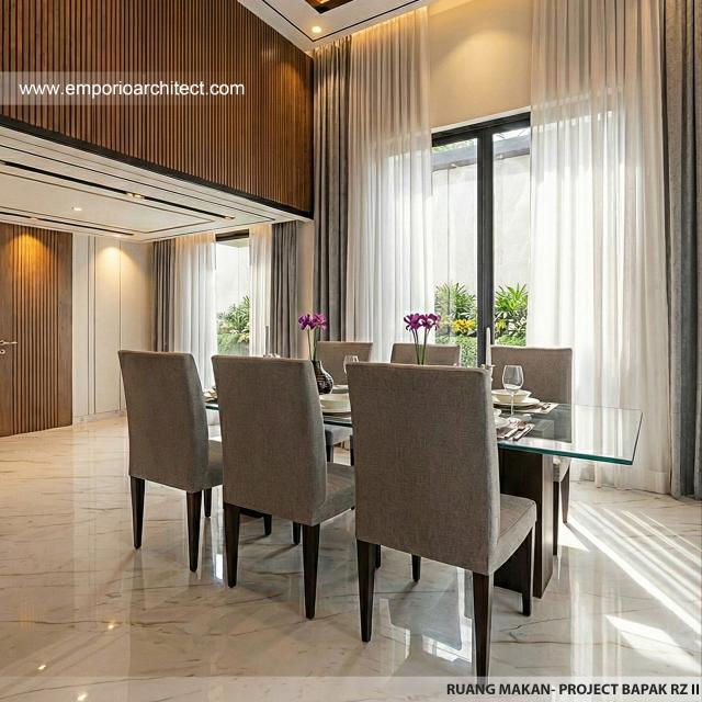 Desain Ruang Makan Rumah Modern 2 Lantai Bapak RZ II di Tegal, Jawa Tengah