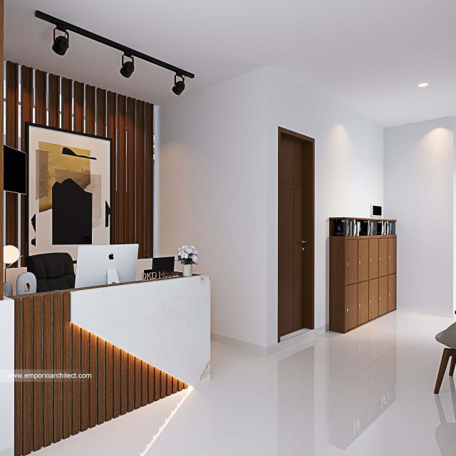 Desain Lobby Rumah Modern 2 Lantai Bapak IBS di Denpasar, Bali