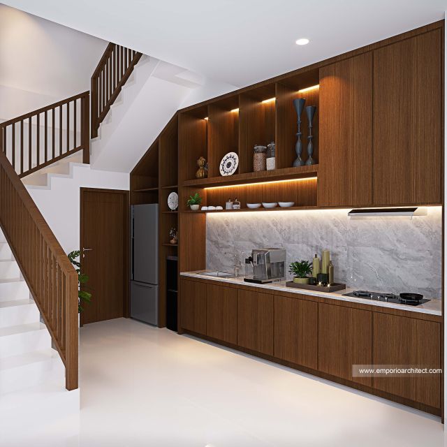 Desain Dapur Rumah Modern 2 Lantai Bapak IBS di Denpasar, Bali