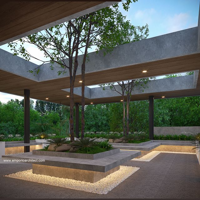 Desain Rooftop Outdoor Villa Modern 2 Lantai Bapak SFF di Bogor