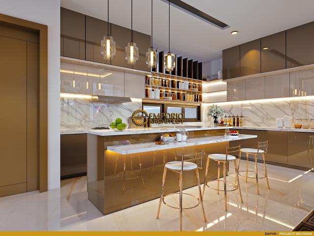 Desain Dapur Rumah Modern 2 Lantai Ibu Nana di Sukabumi, Jawa Barat