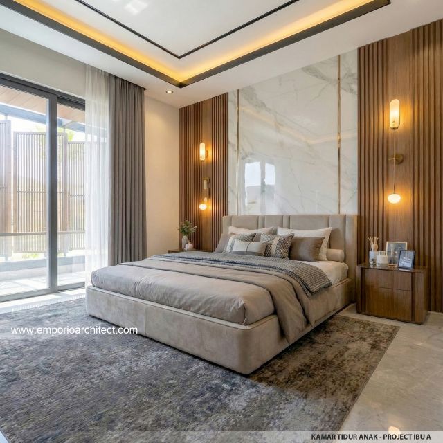 Desain Kamar Tidur Anak Rumah Modern 2 Lantai Ibu A di Samarinda