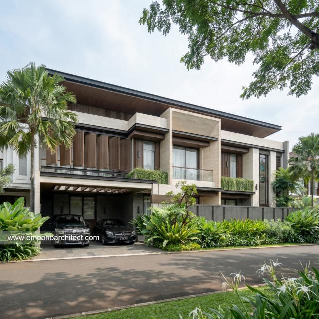 Desain Tampak Depan 3 Rumah Modern 2 Lantai Ibu A di Samarinda