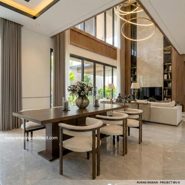 Desain Ruang Makan Rumah Modern 2 Lantai Ibu A di Samarinda