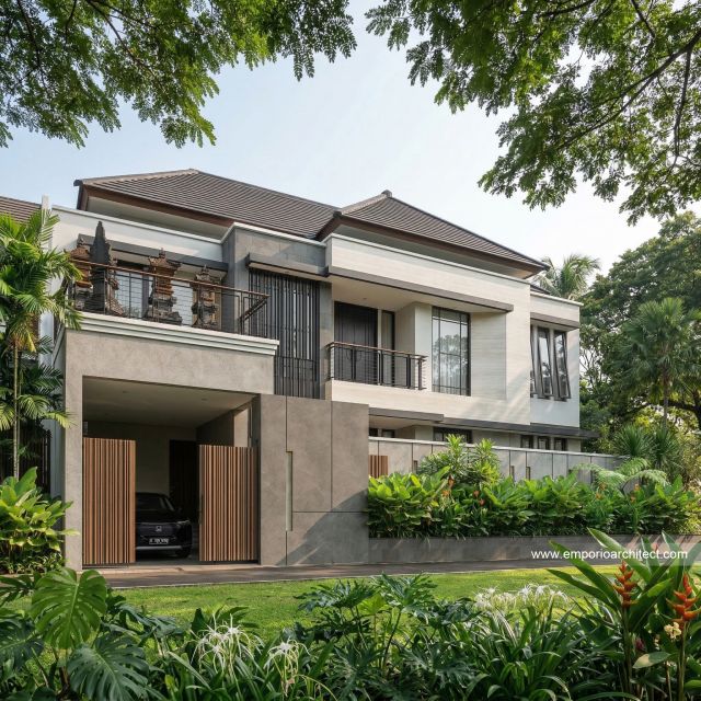 Desain Tampak Depan 3 Rumah Modern 2 Lantai Bapak WYS di Bali
