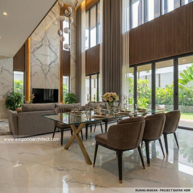 Desain Ruang Makan Rumah Modern 2 Lantai Bapak HDR di Tabanan, Bali