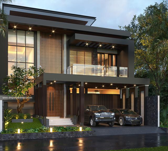 Video Desain Rumah Modern 2 Lantai Ibu W di  Jakarta Barat