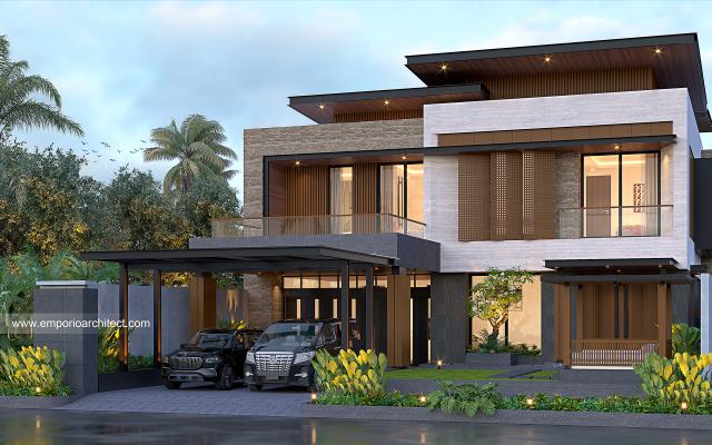 Video Desain Rumah Modern 2 Lantai Bapak MHD 1420 di  Aceh