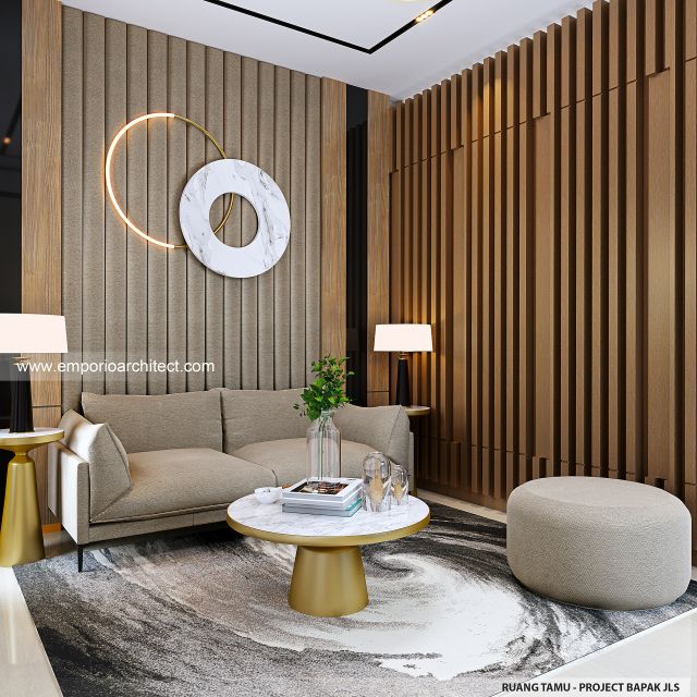 Desain Ruang Tamu Rumah Modern 2 Lantai Bapak JLS di Banyuwangi, Jawa Timur