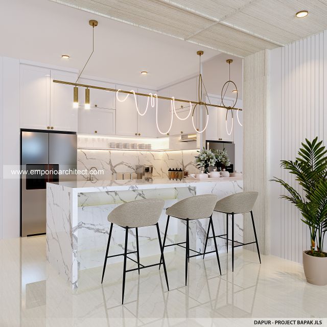 Desain Dapur Rumah Modern 2 Lantai Bapak JLS di Banyuwangi, Jawa Timur