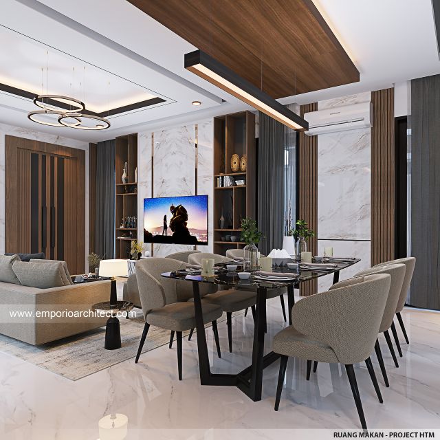 Desain Ruang Makan Rumah Modern 2 Lantai Project HTM di Karangasem, Bali