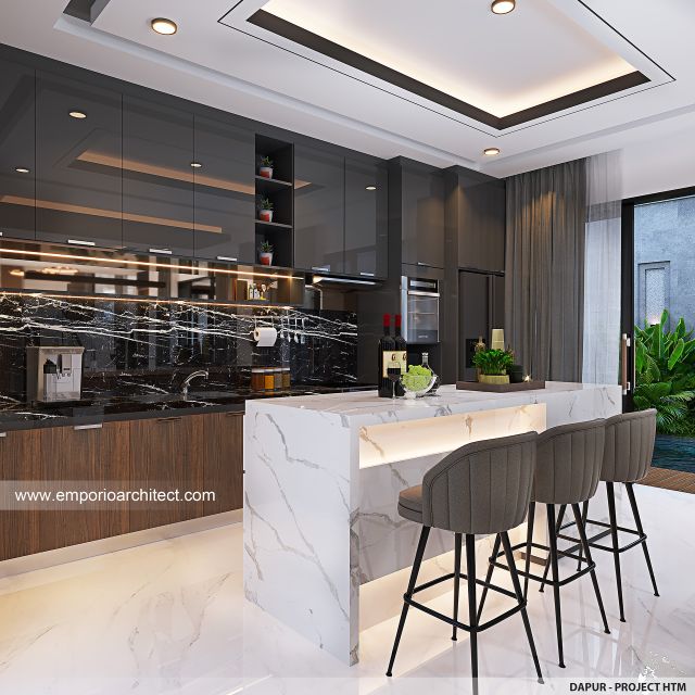 Desain Dapur Rumah Modern 2 Lantai Project HTM di Karangasem, Bali