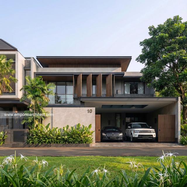 Desain Rumah Modern 2 Lantai Bapak SN 2267 di  Batam