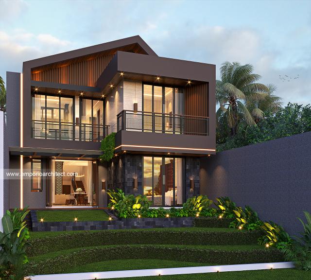 Video Desain Rumah Modern Kontemporer 2 Lantai Bapak ADR 1456 di  Bandung