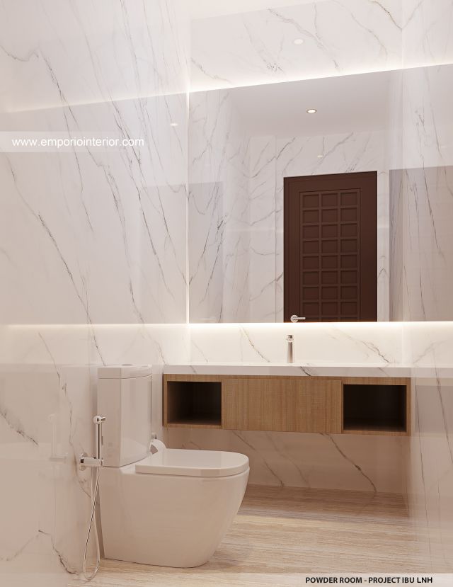 Desain Toilet Tamu Rumah Modern 2 Lantai Ibu LNH 1480 di Pontianak