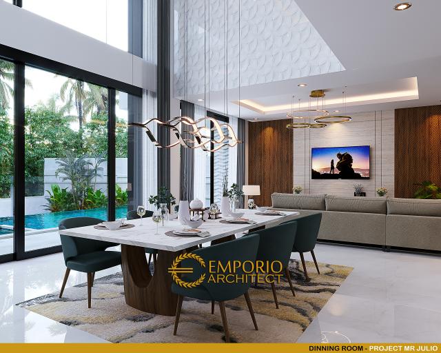 Desain Ruang Makan Rumah Modern 2 Lantai Mr. JL di Pererenan, Badung, Bali