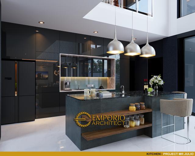 Desain Dapur Rumah Modern 2 Lantai Mr. JL di Pererenan, Badung, Bali