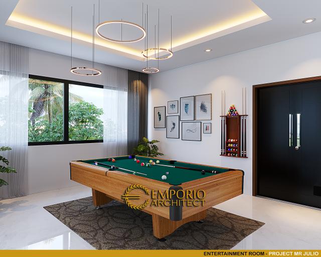 Desain Ruang Entertainment Rumah Modern 2 Lantai Mr. JL di Pererenan, Badung, Bali