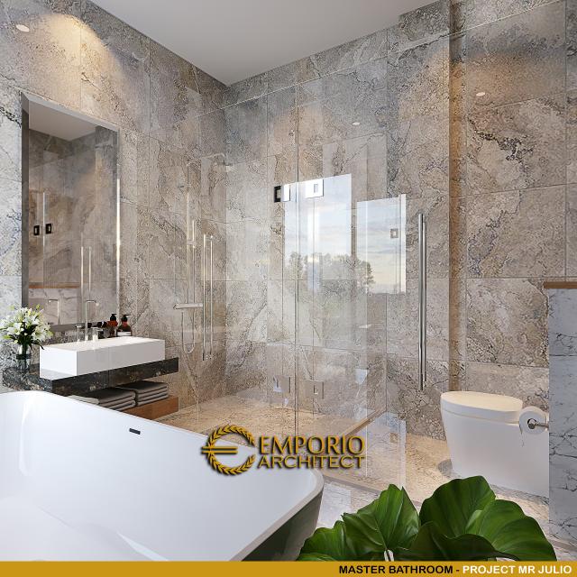 Desain Kamar Mandi Utama Rumah Modern 2 Lantai Mr. JL di Pererenan, Badung, Bali