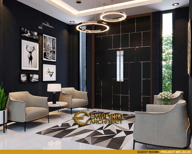 Desain Ruang Tamu Rumah Modern 2 Lantai Mr. JL di Pererenan, Badung, Bali