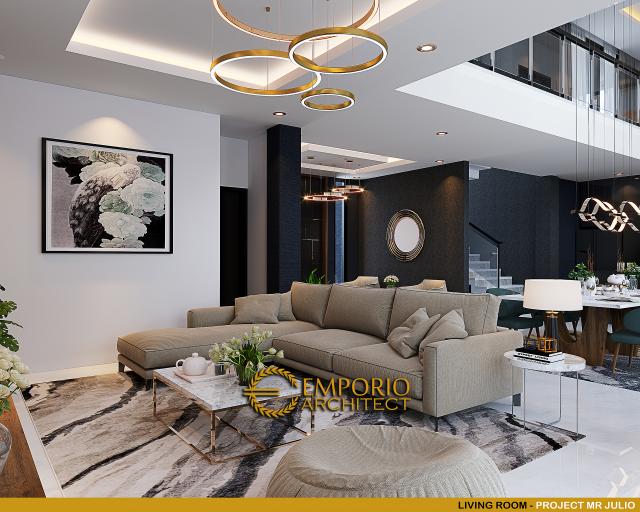 Desain Ruang Keluarga Rumah Modern 2 Lantai Mr. JL di Pererenan, Badung, Bali