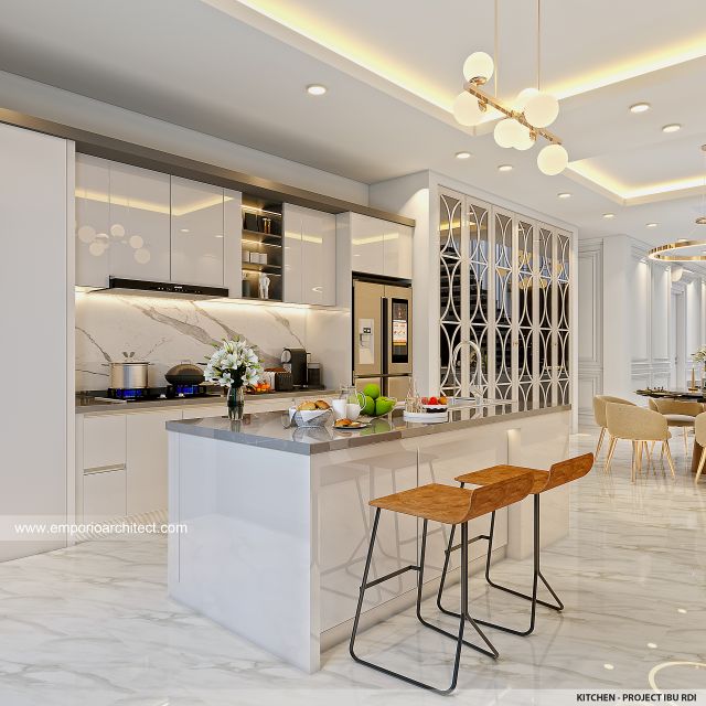 Desain Dapur Rumah Modern 2 Lantai Bapak RDI di Jakarta Selatan