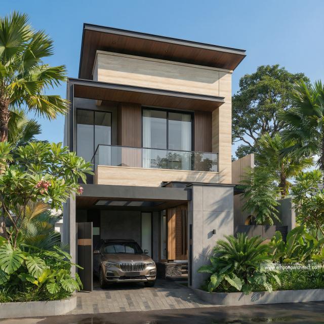 Desain Tampak Depan 3 Rumah Modern 2 Lantai Ibu SYL di Cengkareng, Jakarta Barat