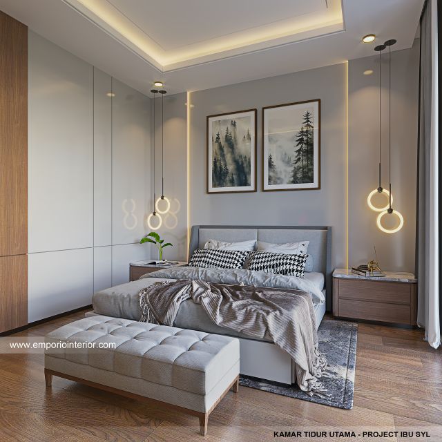 Desain Kamar Tidur Utama Rumah Modern 2 Lantai Ibu SYL di Cengkareng, Jakarta Barat