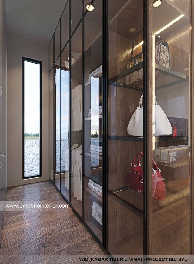 Desain WIC Kamar Tidur Utama Rumah Modern 2 Lantai Ibu SYL di Cengkareng, Jakarta Barat