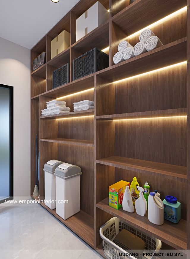 Desain Gudang Rumah Modern 2 Lantai Ibu SYL di Cengkareng, Jakarta Barat