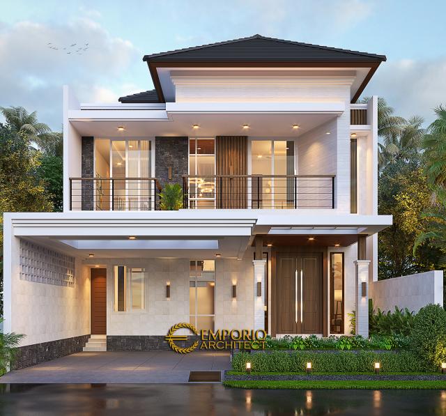 Desain Tampak Depan 3 Rumah Modern 2 Lantai Bapak ATN di Bekasi, Jawa Barat